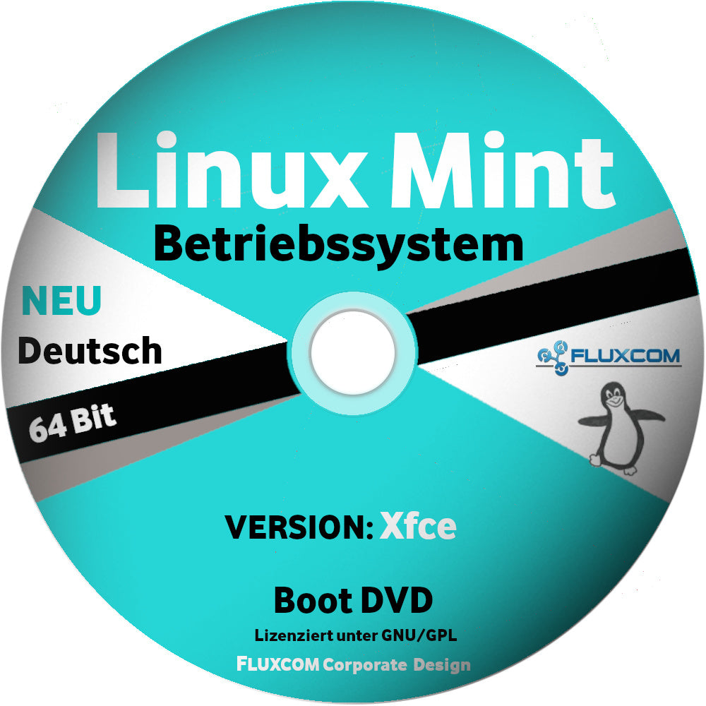 Linux Mint 22.3 Xfce DVD 64 Bit, komplettes Betriebssystem [DVD-ROM]