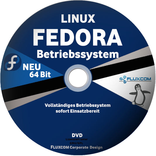 Fedora Linux 43 DVD , komplettes Betriebssystem Markenware 64 Bit [DVD-ROM]