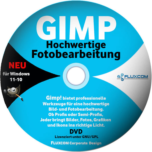 GIMP 3.0.8 DVD digitale Bild Foto Bearbeitung Grafik Editor WINDOWS 10-11
